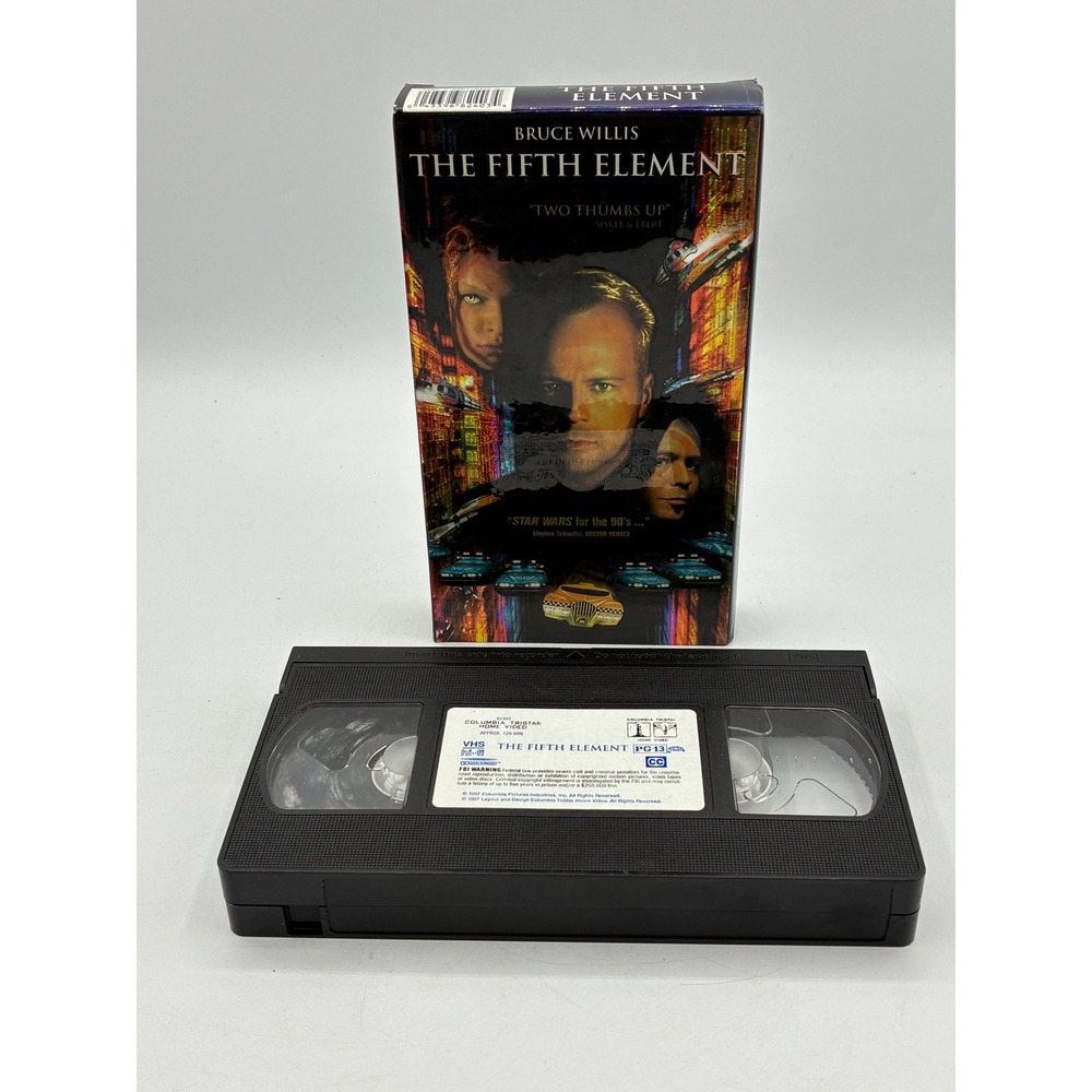 The Fifth Element VHS 1997 Bruce Willis Sci-Fi Columbia Tristar Home Video - Picture 3 of 4